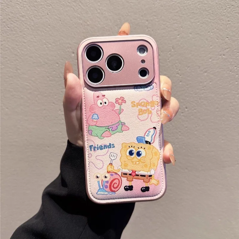 Phone Accessories Trending Products - 귀여운 애니메이션 스폰지밥 핑크색 고급 광택