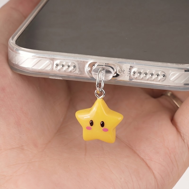 Phone Accessories For Boys - 귀여운 3D 노란색 별 모양 휴대폰
