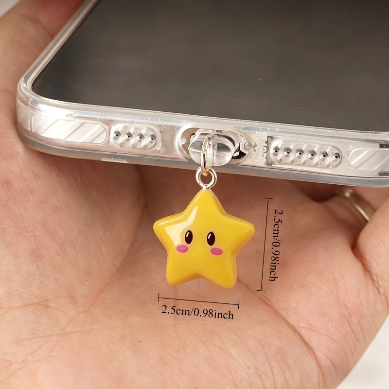 귀여운 3D 노란색 별 모양 휴대폰 먼지 방지 플러그  - Phone Accessories For Boys 리뷰 및 가격