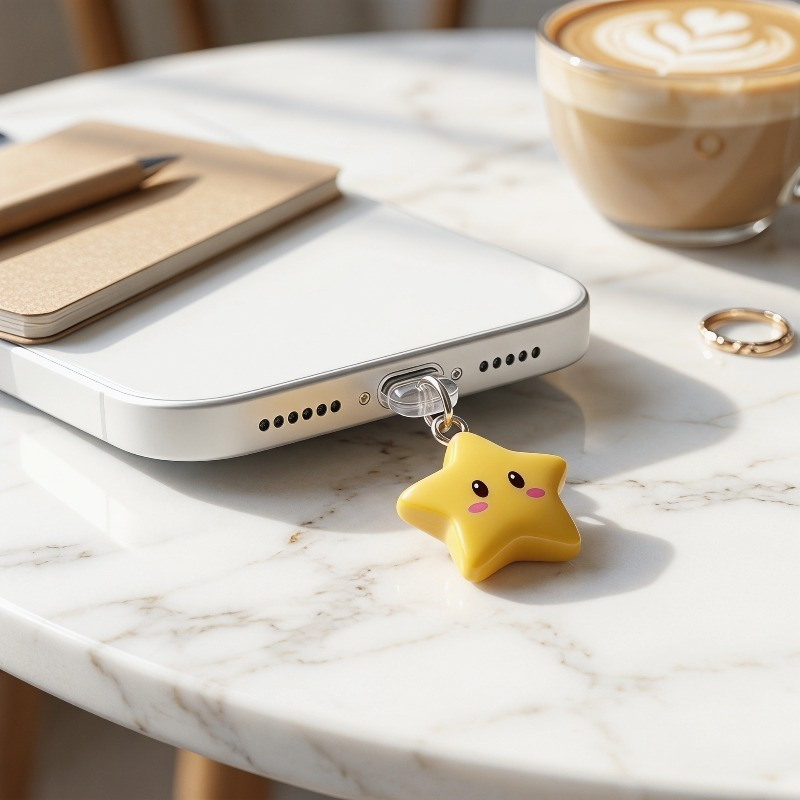 귀여운 3D 노란색 별 모양 휴대폰 먼지 방지 플러그  - Phone Accessories For Boys 리뷰 및 가격
