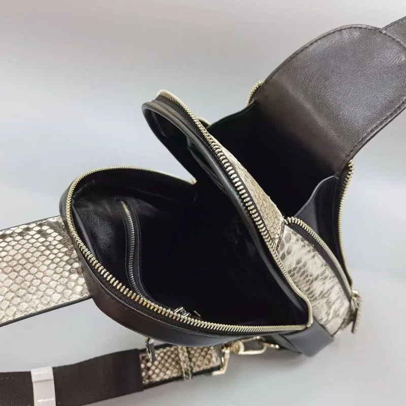 남성용 정품 가죽 허리 팩, 캐주얼 체스트 백, 하이  - Phone Accessories For Boys 리뷰 및 가격