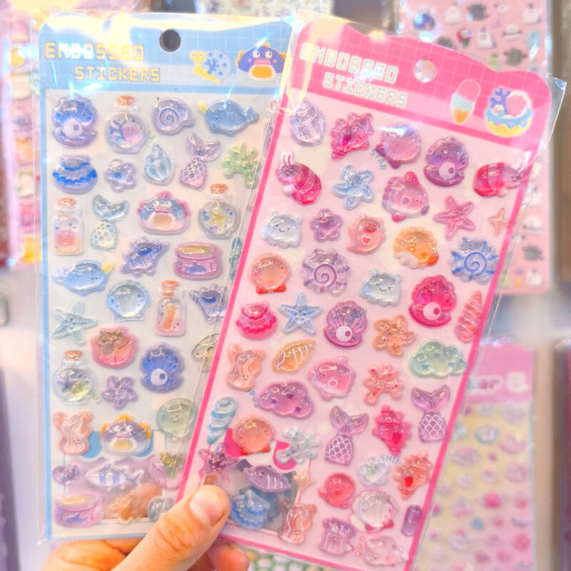바다 3D 릴리프 바다 조개 3D 크리스탈 스티커 만화 - Phone Accessories For Boys 리뷰 및 가격
