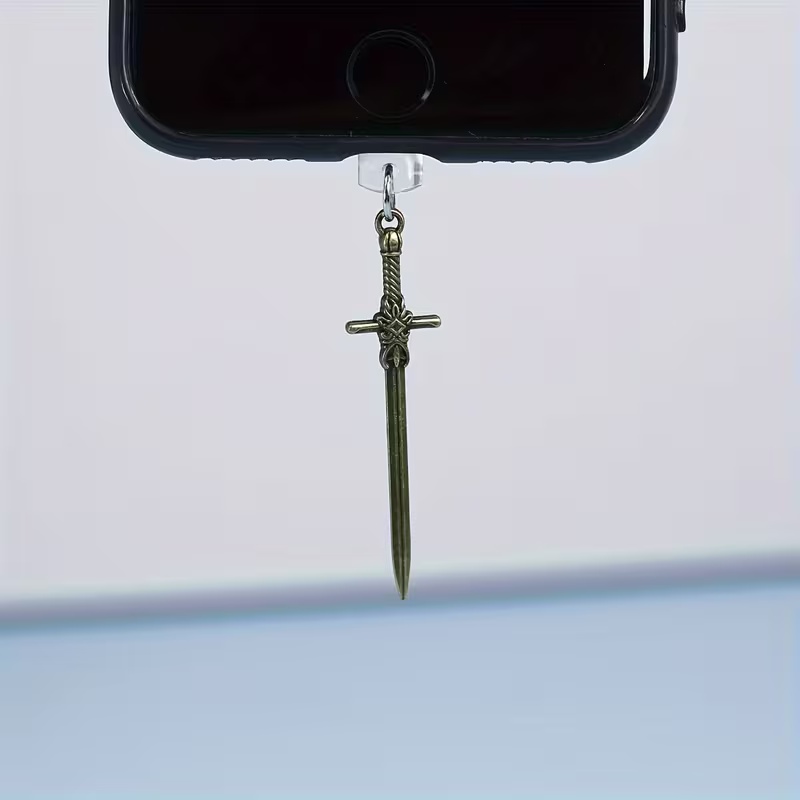 원 소드 브론즈와 실버리 모바일 폰 더스트 커버 펜던트 - Phone Accessories For Boys 리뷰 및 가격
