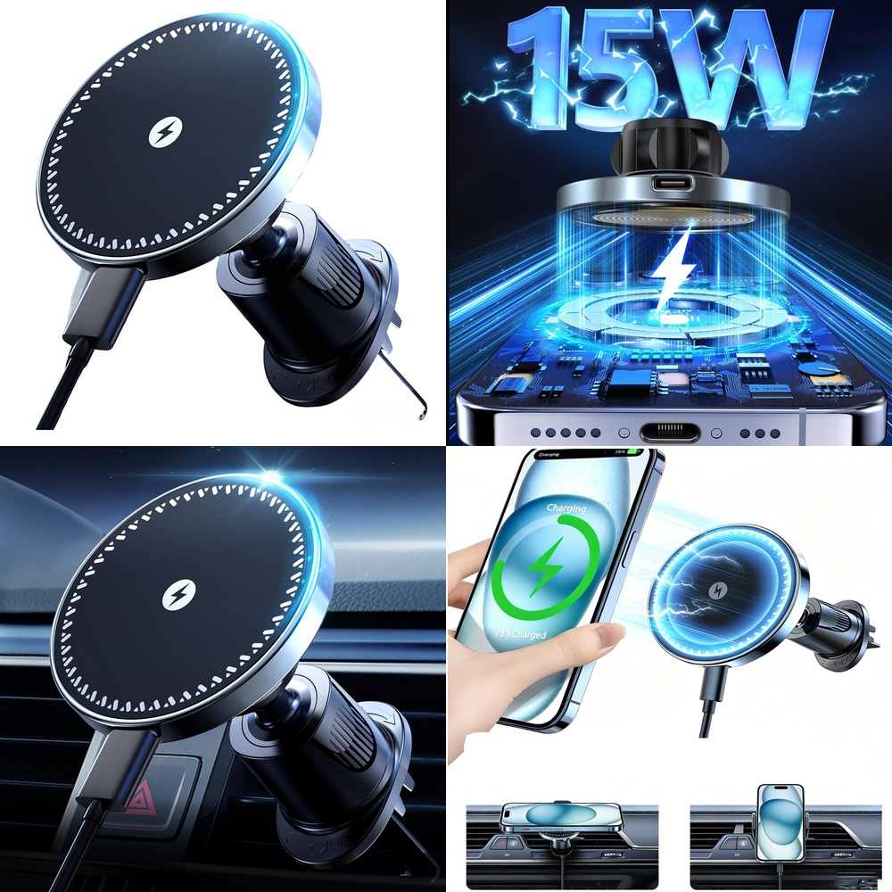트렌디한 전자 액세서리 새로운 마그네틱 무선 차량용 충 - Phone Accessories Trending Products 리뷰 및 가격
