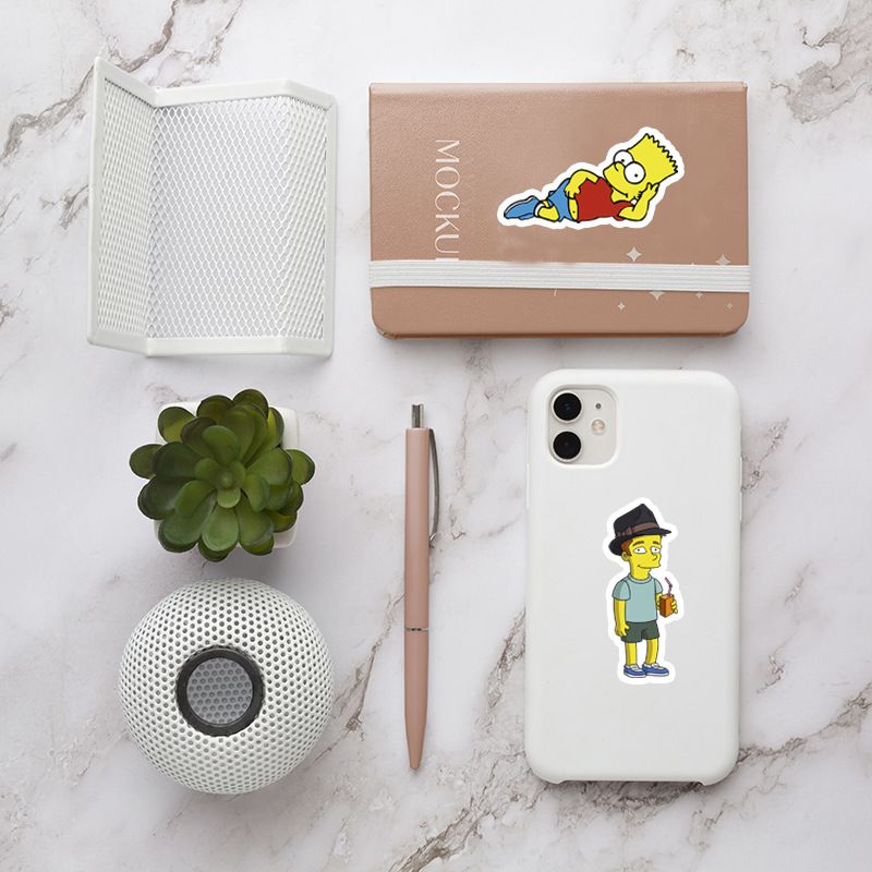 50개입 심슨 가족 귀여운 만화 스티커 창의적인 방수  - Phone Accessories Trending Products 리뷰 및 가격