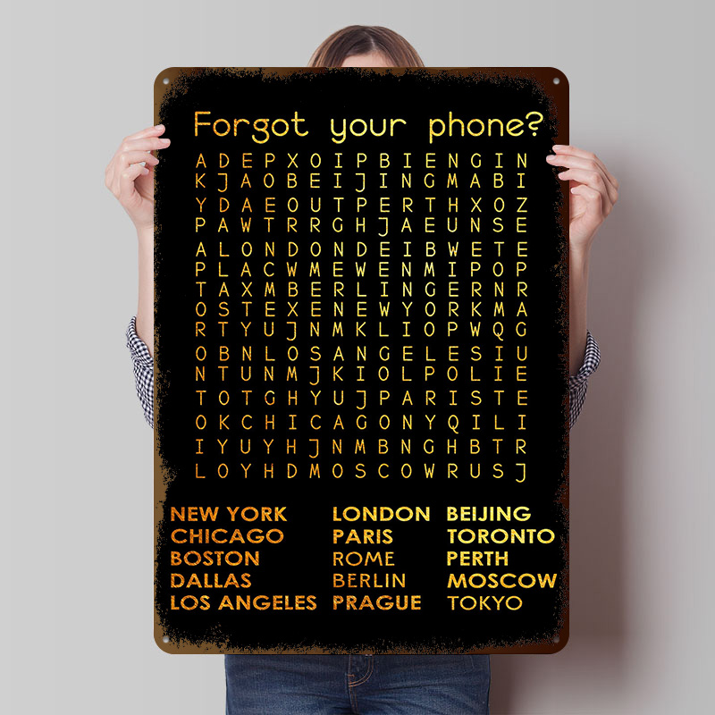당신의 휴대폰을 잊어버렸나요? 양철 포스터 맞춤형 벽  - Phone Accessories Poster 리뷰 및 가격
