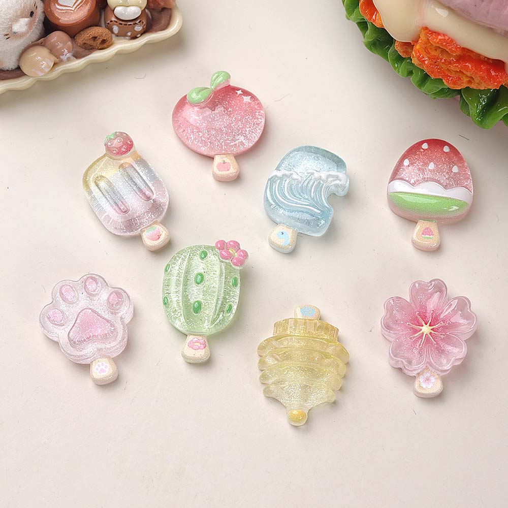 10pcs Kawaii 투명 여름 미니 아이스크림 수지 - Phone Accessories For Boys 리뷰 및 가격